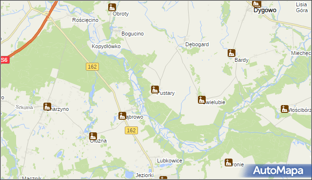 mapa Pustary, Pustary na mapie Targeo