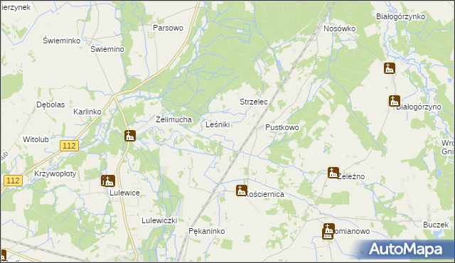 mapa Pustkówko, Pustkówko na mapie Targeo