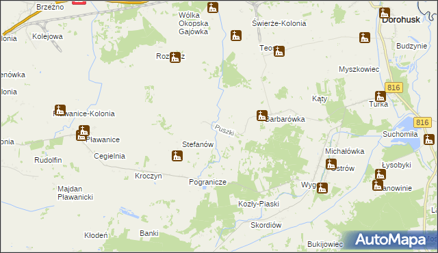 mapa Puszki, Puszki na mapie Targeo