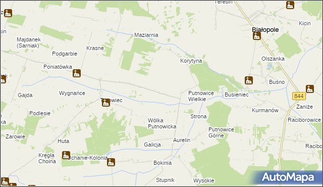 mapa Putnowice-Kolonia, Putnowice-Kolonia na mapie Targeo