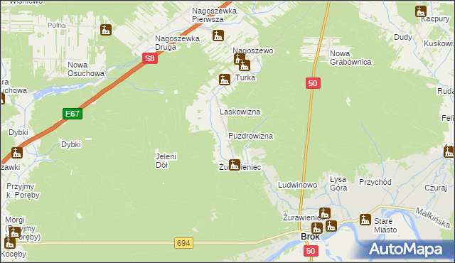 mapa Puzdrowizna, Puzdrowizna na mapie Targeo