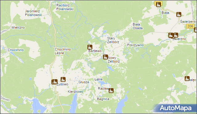 mapa Pyszki, Pyszki na mapie Targeo