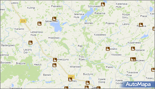 mapa Rąb, Rąb na mapie Targeo