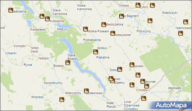 mapa Rabalina, Rabalina na mapie Targeo