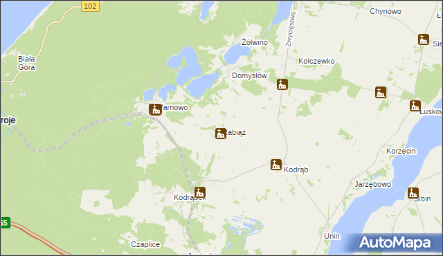mapa Rabiąż, Rabiąż na mapie Targeo