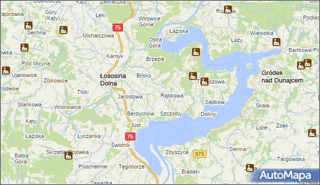 mapa Rąbkowa, Rąbkowa na mapie Targeo