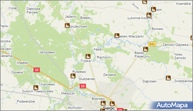 mapa Rachocin, Rachocin na mapie Targeo