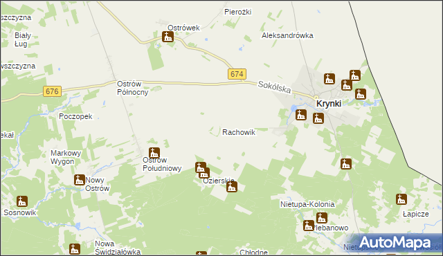 mapa Rachowik, Rachowik na mapie Targeo