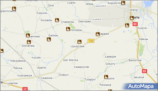 mapa Raczków, Raczków na mapie Targeo