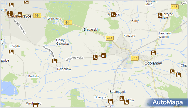 mapa Raczyce gmina Odolanów, Raczyce gmina Odolanów na mapie Targeo