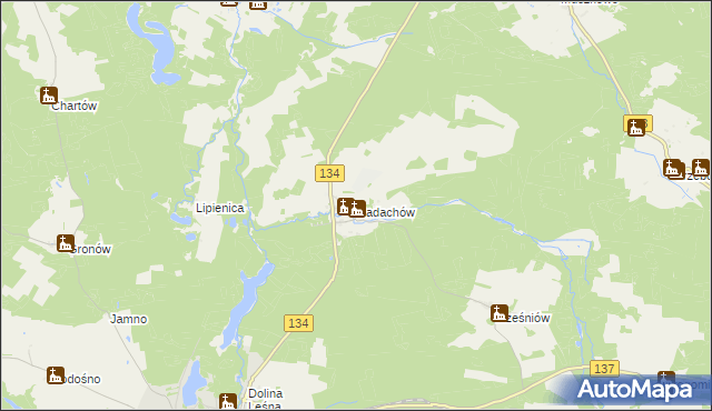 mapa Radachów, Radachów na mapie Targeo