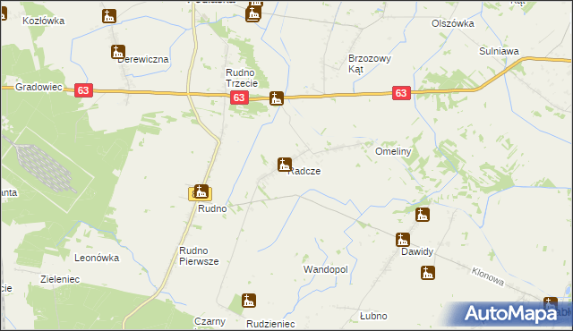 mapa Radcze, Radcze na mapie Targeo