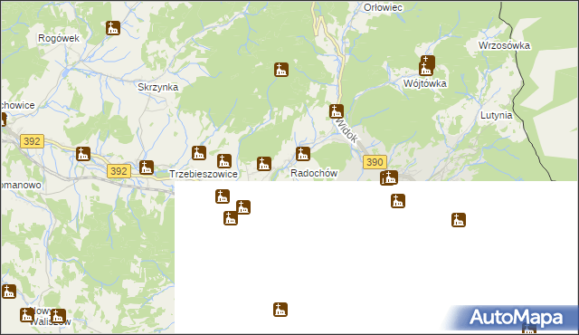 mapa Radochów, Radochów na mapie Targeo