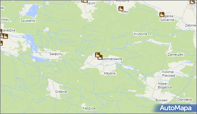 mapa Radomierowice, Radomierowice na mapie Targeo