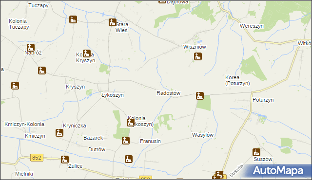 mapa Radostów gmina Mircze, Radostów gmina Mircze na mapie Targeo