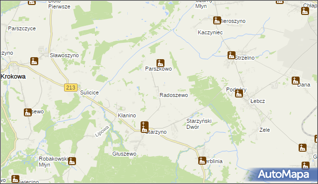 mapa Radoszewo, Radoszewo na mapie Targeo