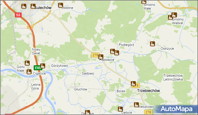 mapa Radowice, Radowice na mapie Targeo