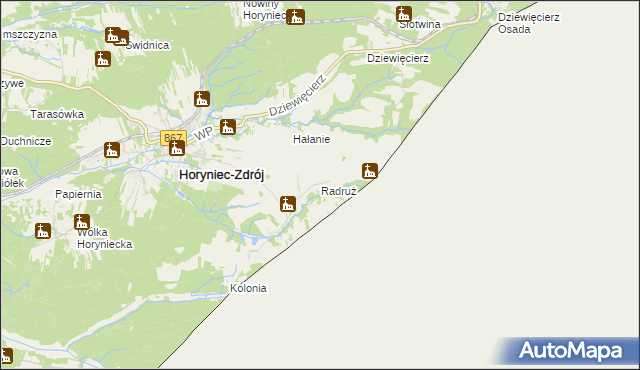 mapa Radruż, Radruż na mapie Targeo