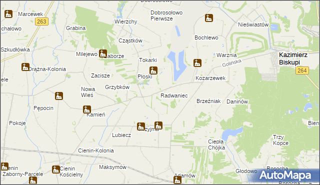 mapa Radwaniec, Radwaniec na mapie Targeo