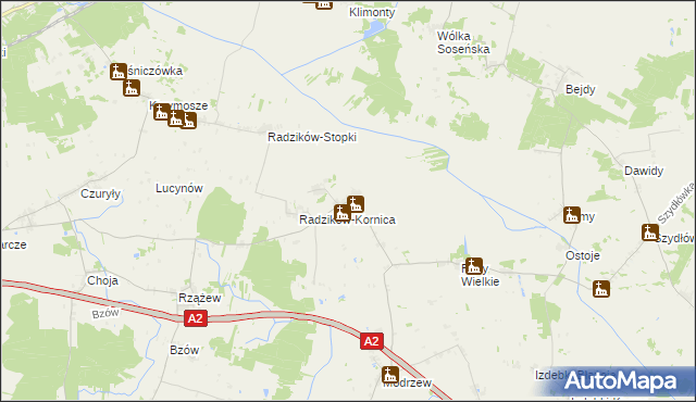 mapa Radzików Wielki, Radzików Wielki na mapie Targeo