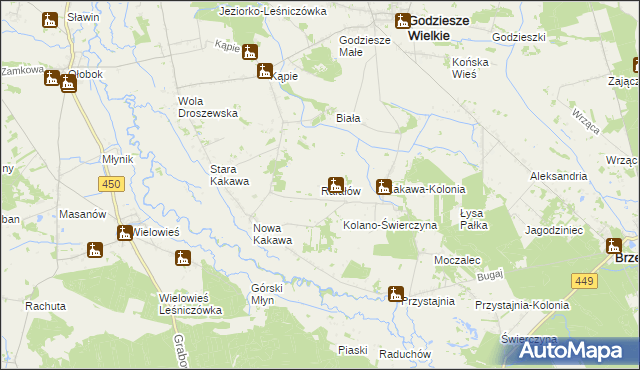 mapa Rafałów, Rafałów na mapie Targeo