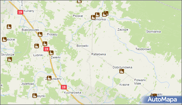 mapa Rafałówka, Rafałówka na mapie Targeo