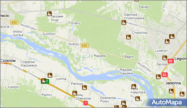 mapa Rajszew, Rajszew na mapie Targeo