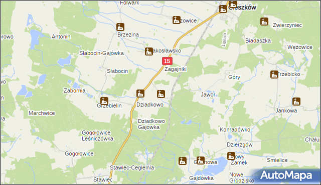 mapa Rakłowice, Rakłowice na mapie Targeo