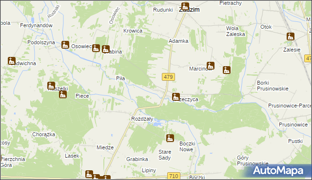mapa Ralewice, Ralewice na mapie Targeo