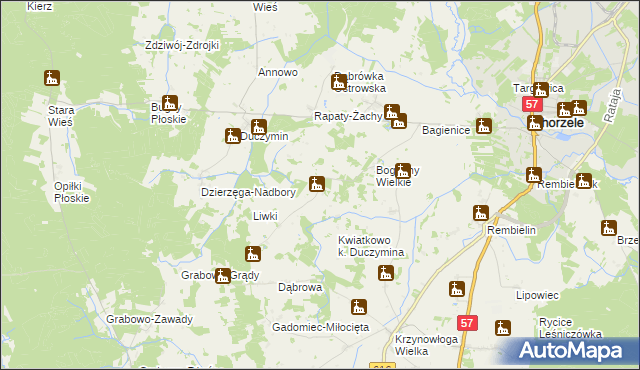 mapa Rapaty-Sulimy, Rapaty-Sulimy na mapie Targeo