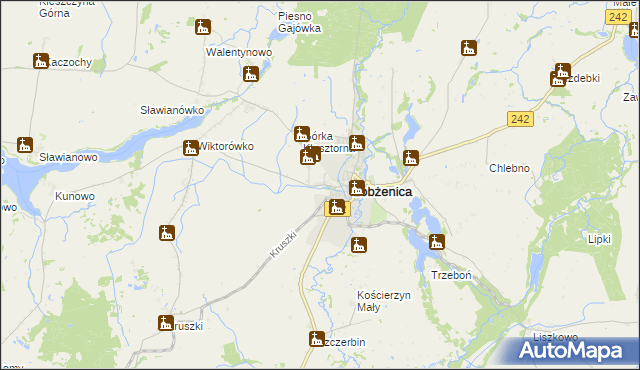 mapa Rataje gmina Łobżenica, Rataje gmina Łobżenica na mapie Targeo