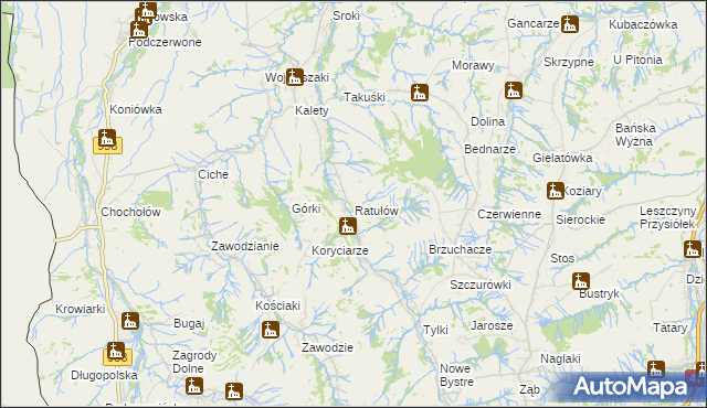 mapa Ratułów, Ratułów na mapie Targeo