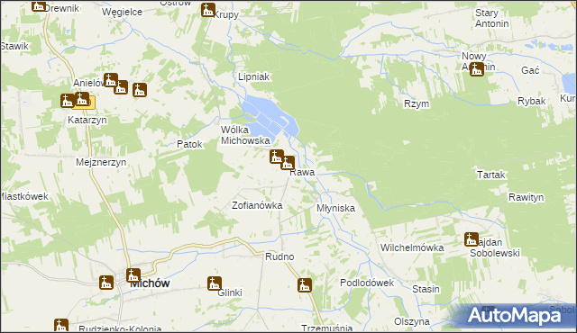 mapa Rawa, Rawa na mapie Targeo