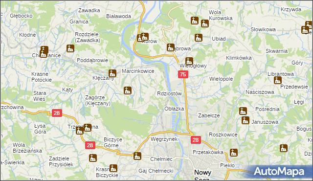 mapa Rdziostów, Rdziostów na mapie Targeo