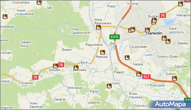 mapa Rębków, Rębków na mapie Targeo