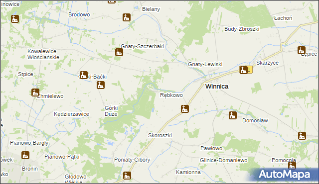 mapa Rębkowo, Rębkowo na mapie Targeo