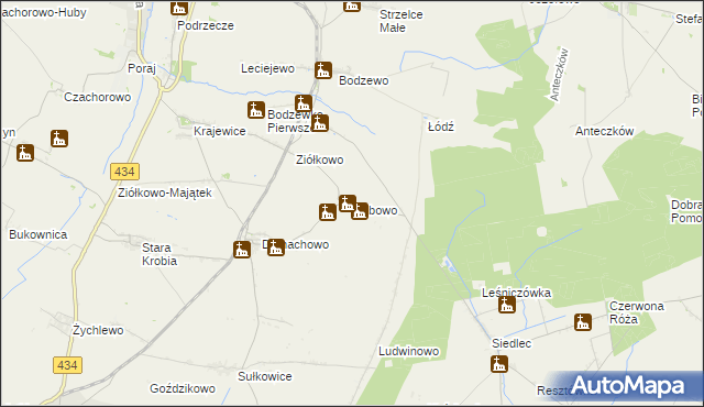 mapa Rębowo gmina Piaski, Rębowo gmina Piaski na mapie Targeo