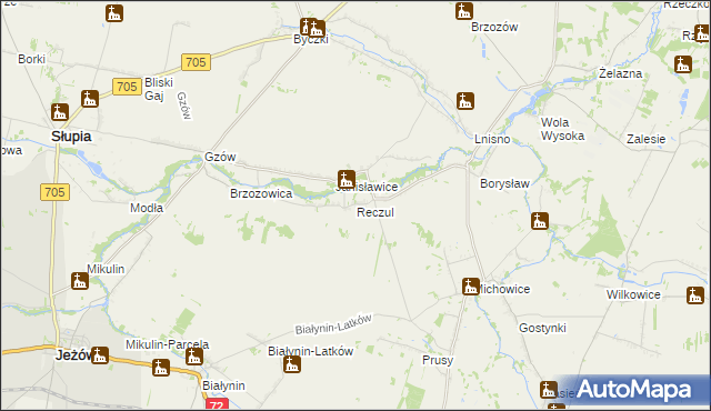 mapa Reczul, Reczul na mapie Targeo