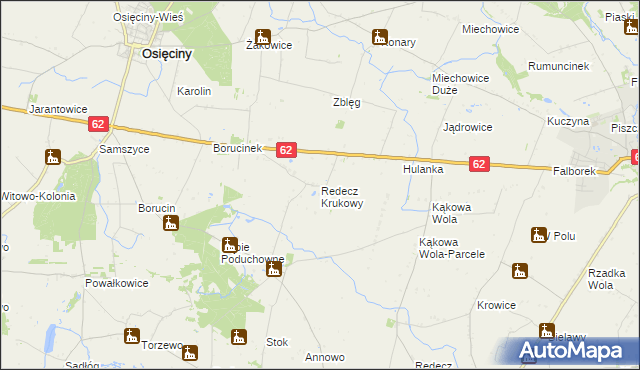 mapa Redecz Krukowy, Redecz Krukowy na mapie Targeo