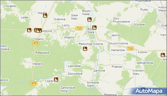 mapa Reduchów, Reduchów na mapie Targeo
