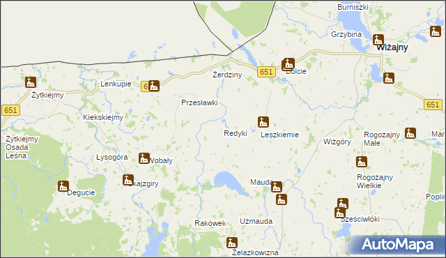 mapa Redyki, Redyki na mapie Targeo