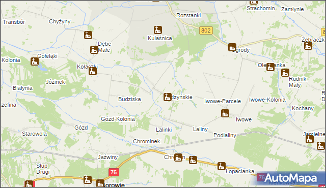 mapa Redzyńskie, Redzyńskie na mapie Targeo