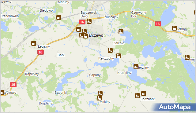 mapa Rejczuchy, Rejczuchy na mapie Targeo