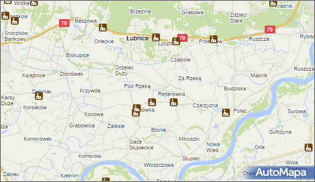 mapa Rejterówka, Rejterówka na mapie Targeo