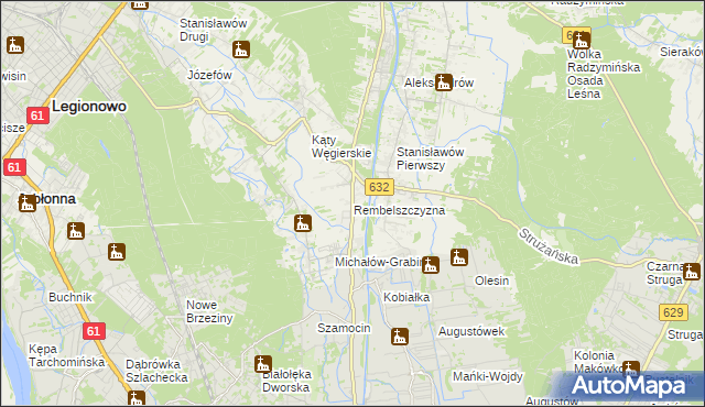 mapa Rembelszczyzna, Rembelszczyzna na mapie Targeo