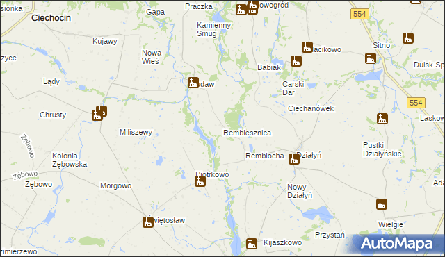 mapa Rembiesznica, Rembiesznica na mapie Targeo