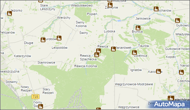 mapa Rewica Królewska, Rewica Królewska na mapie Targeo