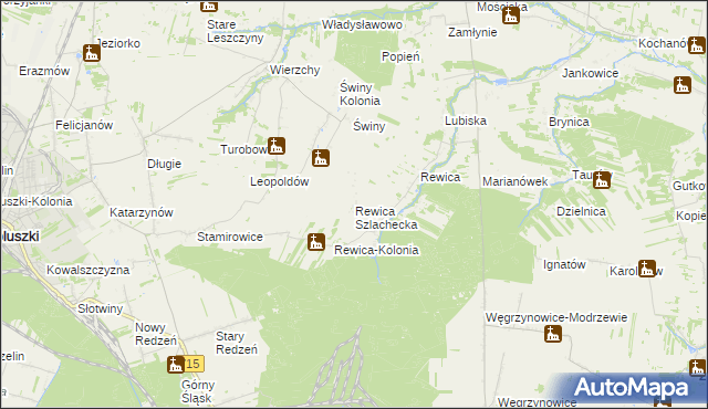 mapa Rewica Szlachecka, Rewica Szlachecka na mapie Targeo