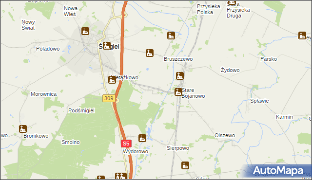 mapa Robaczyn, Robaczyn na mapie Targeo