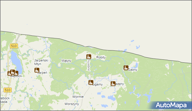 mapa Robity gmina Górowo Iławeckie, Robity gmina Górowo Iławeckie na mapie Targeo